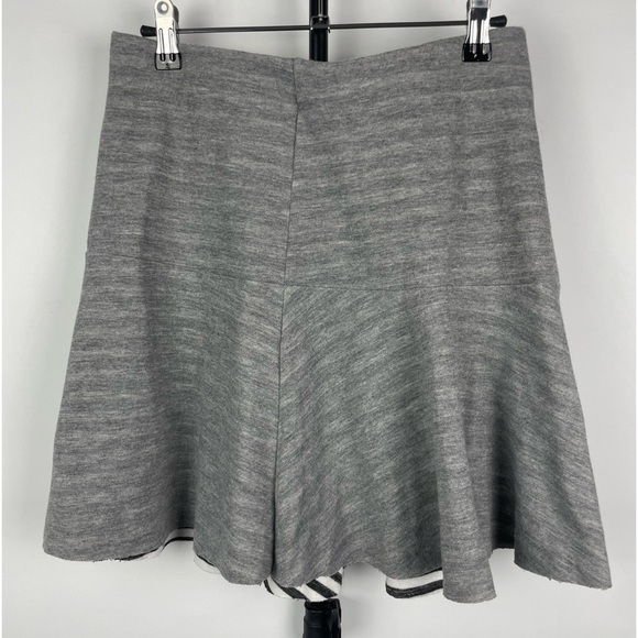 Juicy Couture Gray A-Line Retro Soft Knit Gray Jersey Skater Raw Hem Skirt - Picture 2 of 7